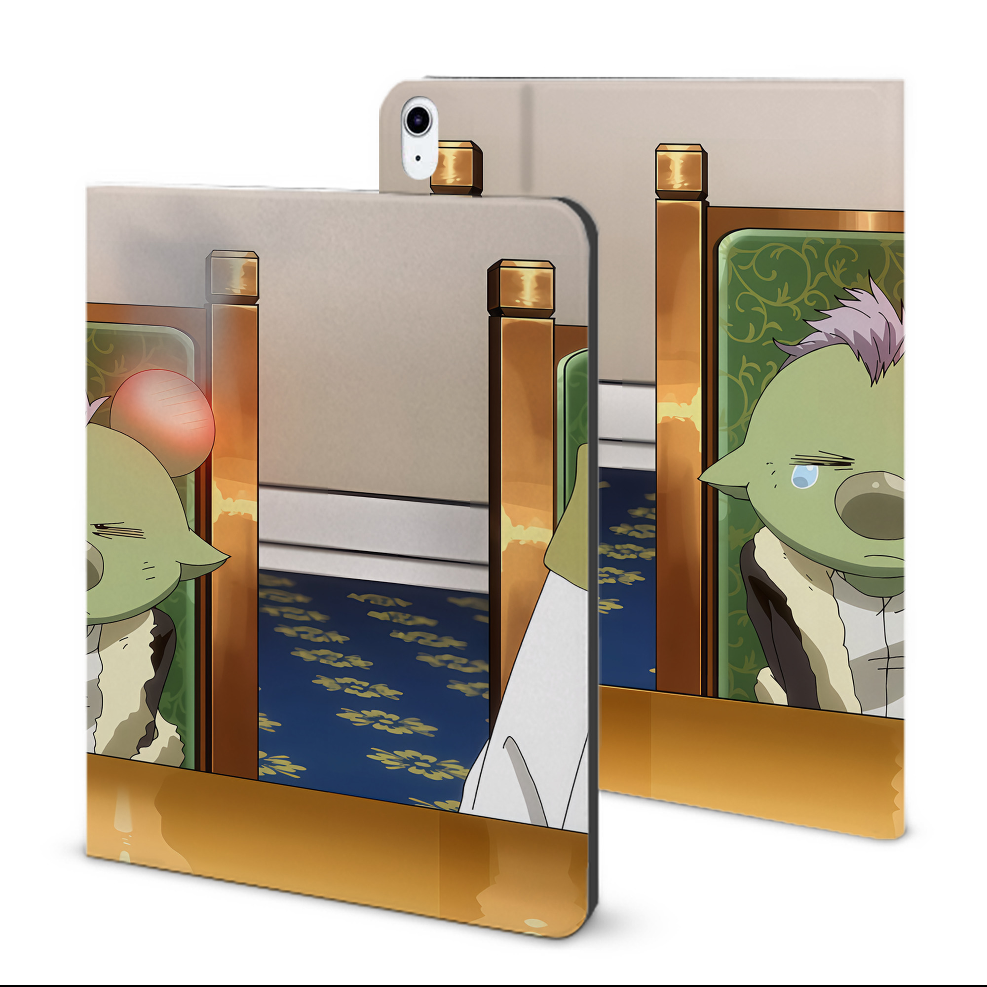 （画像用） 転スラ Regarding Reincarnated to Slime IPad ケース ブック型 PUレザー TPU 耐衝撃 軽量 薄型 ペン収納なし 全面保護 IPad 各モデル対応